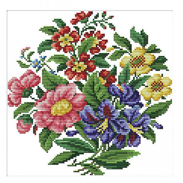 Flowers Cross Stitch Kit Packages, Counted Cross-Stitching Kits, New  Pattern Not Printed Cross Stitch Painting