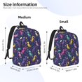 thumbnail image 2 of Vsdgher Colorful Dinosaur Print Canvas Backpack Travel Rucksack Unisex Knapsack 15.7/17.7Inch Laptop Backpack for Work,College -Small, 2 of 5