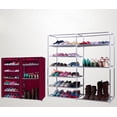 thumbnail image 3 of SalonMore Double Rows 9 Lattices Combination Style Shoe Cabinet Wine Red, 3 of 8