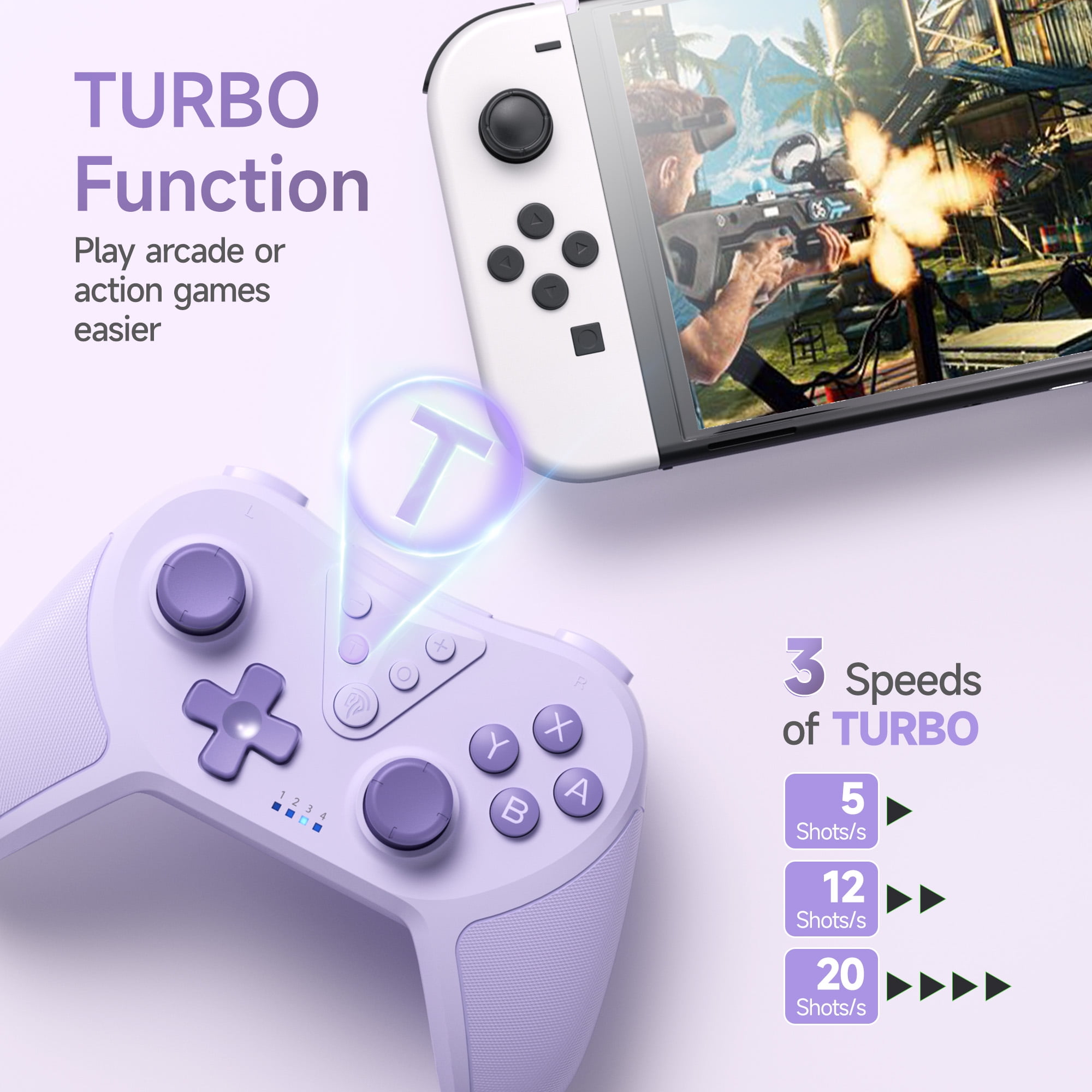 EasySMX-controlador de jogos sem fio, gamepad bluetooth, Steam