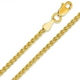 thumbnail image 2 of 14K Yellow Gold Solid Wheat 2mm Chain, FREE Microfiber Cloth, Round Braided Spiga Link Mens Womens Necklace, Giorgio Bergamo 18, 2 of 7