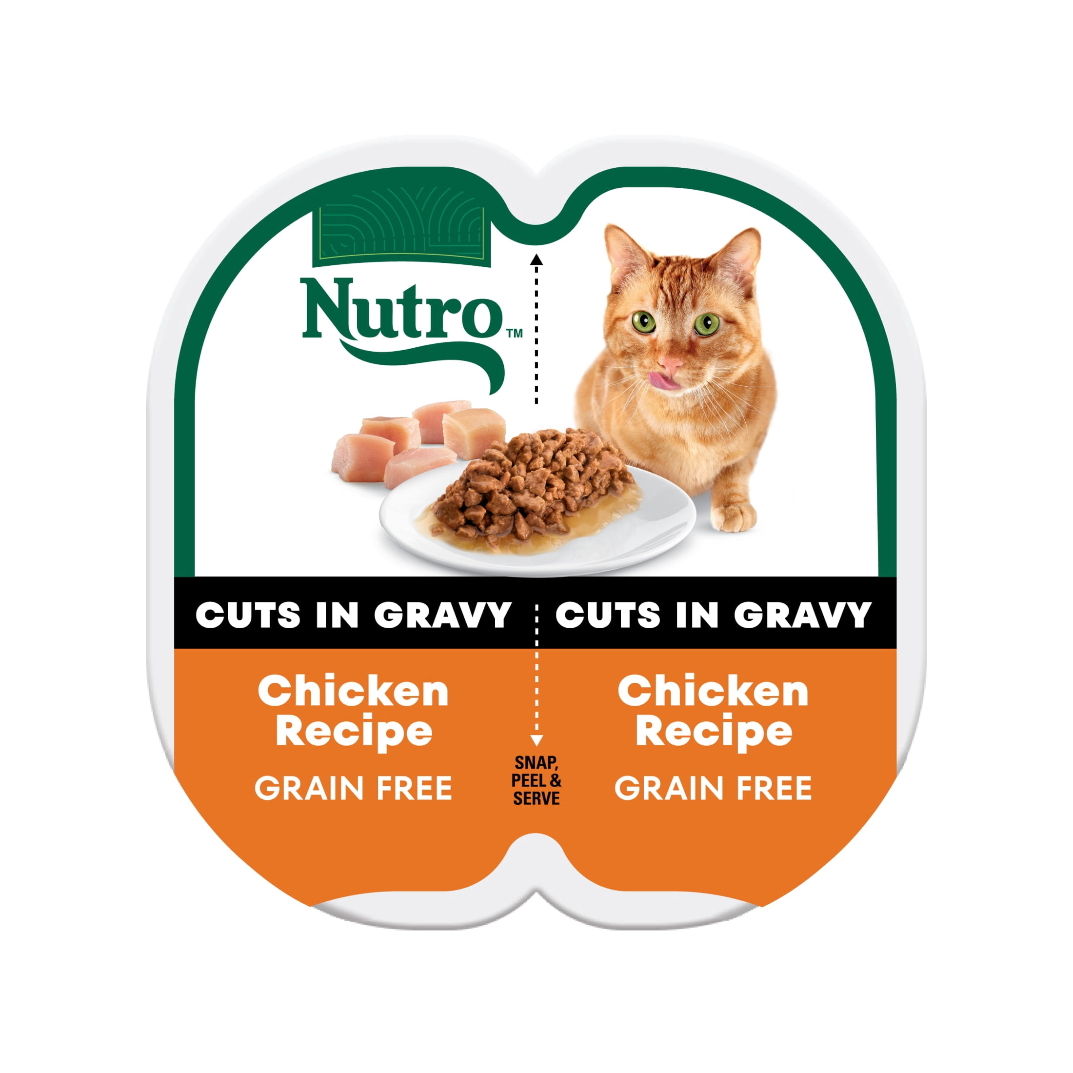 (24 pack) Nutro Perfect Portions Wet Cat Food, Cuts in Gravy Chicken Recipe, (24) 2.64 oz. Twin-Pack Trays