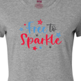 thumbnail image 4 of Inktastic 4th of July Free to Sparkle in Red White and Blue Women's T-Shirt, 4 of 5