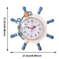thumbnail image 3 of Wozhidaose Wall Clock Nautical Beach Wheel Wall Clock Maritime Time Clock Home Wall Decoration Household Supplies Alarm Clock, 3 of 9