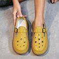 thumbnail image 2 of Abomasnow Womens PU Perforated Adjustable Metal Buckle Sole Slip‑On Clog Loafer Shoes Casual Lightweight Summer Beach Vacation Shoes, 2 of 8