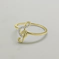 thumbnail image 3 of Halo Jewelers 10k Yellow Gold 1/20 Cttw Round Cut White Natural Diamond Musical Note Engagement Ring | H-I Color, I2 Clarity, 3 of 5