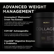 ELMNT Super Collagen Burn - Multi Collagen Peptides Powder for Women w. Apple C Vinegar (Razz Lemonade)