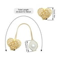 thumbnail image 2 of Magnetic Tiebacks for Curtains, 2 Pack Sparkling Crystal Flower Curtain Tiebacks Curtain Buckle Clips with High-Elastic Spring Wire for Home Office Decoration, 2 of 7