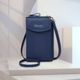 thumbnail image 3 of Bolso bandolera de PU impermeable para mujer para el ocio diario (azul oscuro) Ndcxsfigh Para Estrenar, 3 of 8