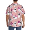 thumbnail image 3 of Pofeuu Bulldog Print Mens Casual Short Sleeve Shirts Beach Summer Spread Collar Pocket Tops Men's Casual Short-sleeved Shirt-X-Large, 3 of 5