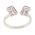 thumbnail image 3 of KIRAN FINE JEWEL Baguette Purple Amethyst Cocktail Band Ring 925 Silver Wedding Anniversary Engagement Women Gemstone Statement Jewelry Gift For Her, 3 of 5
