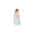 thumbnail image 2 of Aeropostale Sudadera con capucha de punto a rayas para mujer, gris, XS, 2 of 3