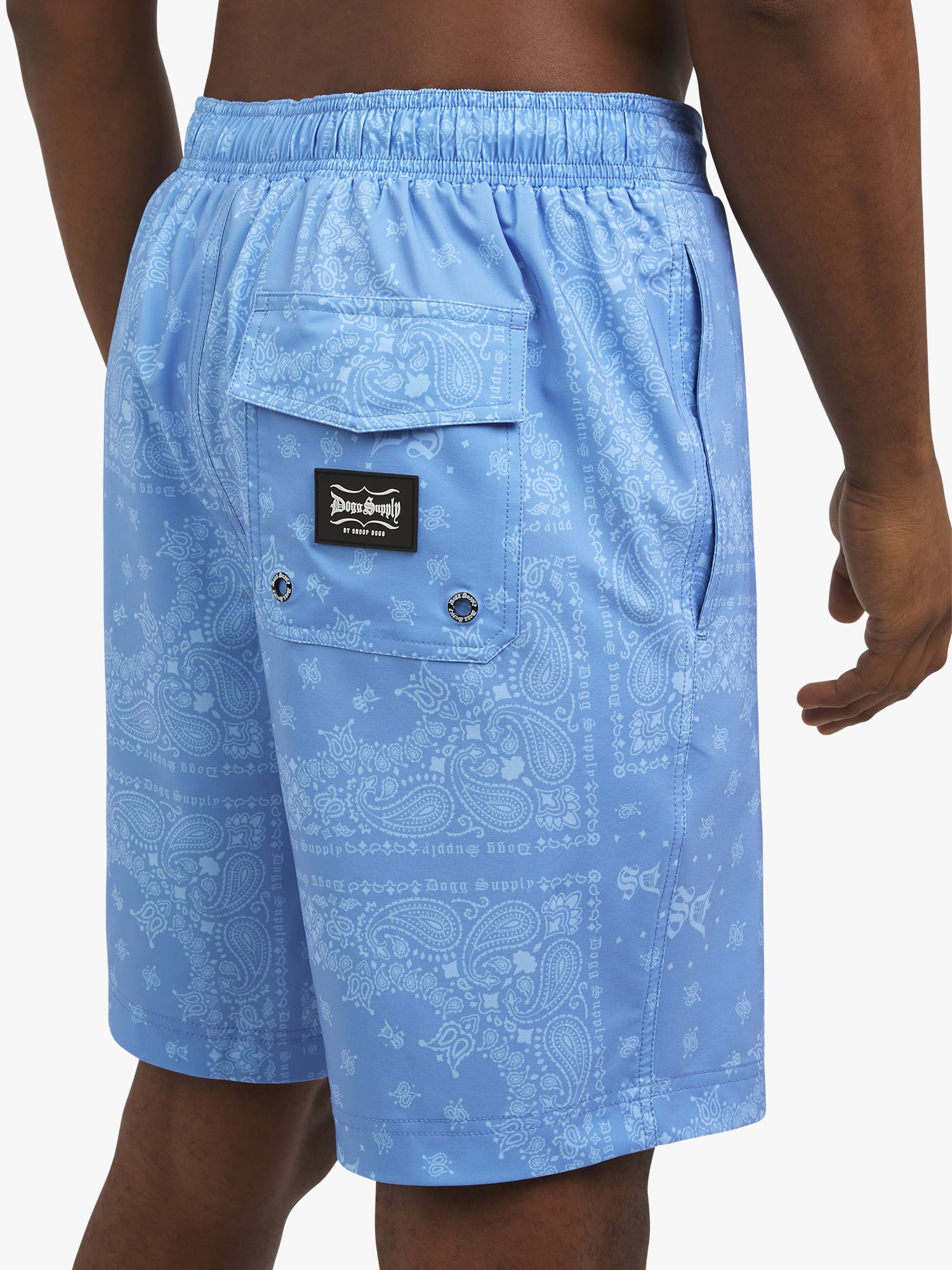 Dogg Supply by Snoop Dogg Men's Bandana E-Board Swim Trunks, 9" Inseam, Sizes S-3XL