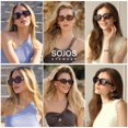 thumbnail image 2 of Gafas de sol SOJOS retro ovaladas polarizadas SJ2369 para mujeres/hombres, 2 of 5