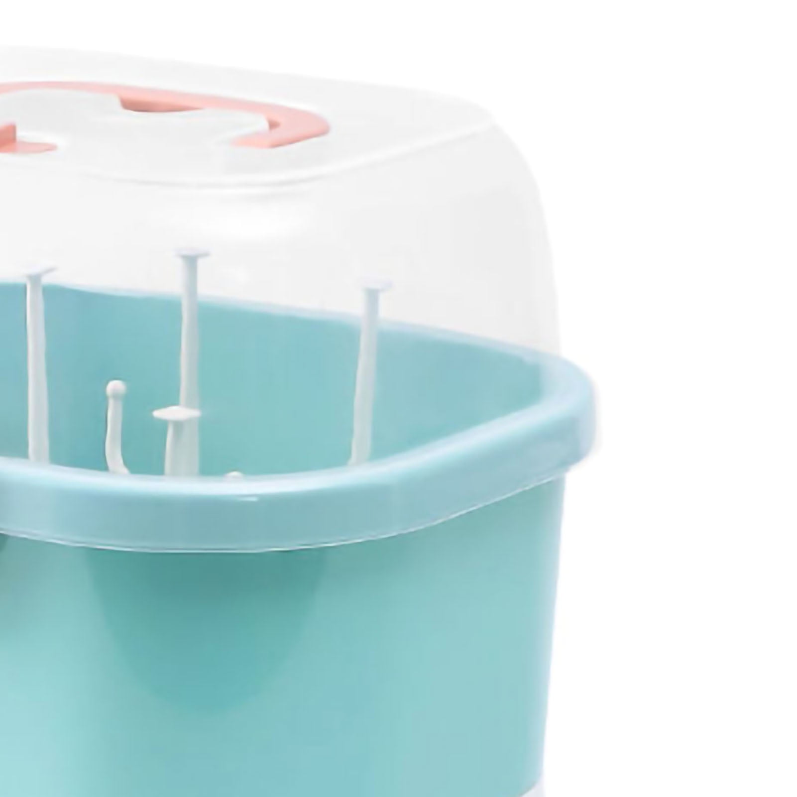 Baby Bottle Storage Drying Rack, Portable Nursing Cutlery Box Container, Anti-Dust Protect Lid Cover Organizer Drain Board,For Home And Travel Use. (New Green)