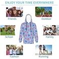 thumbnail image 5 of Fotbe Strawberry And Flowers Pattern Youth Pullover Hooded Sweatshirt, Boys Hoodie, Kangaroo Pocket Hoodie for Kids Girls -Medium, 5 of 6