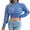 Blue, variant on Womens Fall Fashion 2022! QLEICOM Sweaters for Women, Women's Fashion Casual Colorful Long Sleeve Off Shoulder Knit Sweater Crew Neck Sweater On Clearance