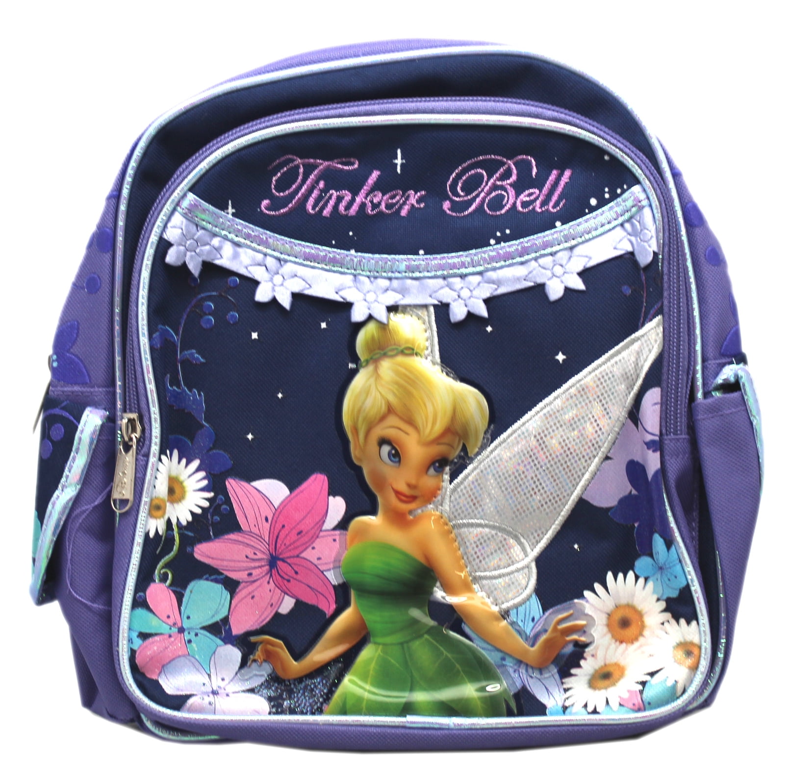 Backpack Disney's Tinker Bell Dual Tone Violet Floral Toddler Mini