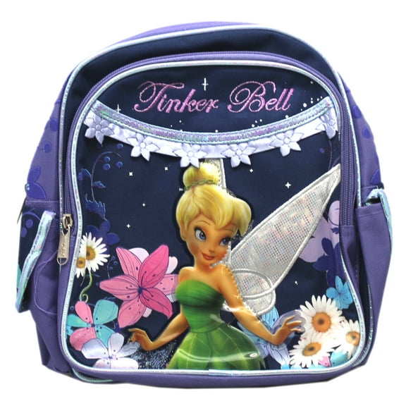 Disney's Tinker Bell Dual Tone Violet Floral Toddler Mini Backpack (10in)