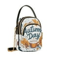 thumbnail image 7 of FORMRS Crossbody Bag for Women Quilted Travel Shoulder Cell Phone Purse with Chain Strap Handbag, Autumn Day with Cocoa Pattern, 7 of 7
