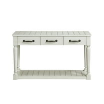 Steve Silver Hemingway White Alabaster Sofa Table