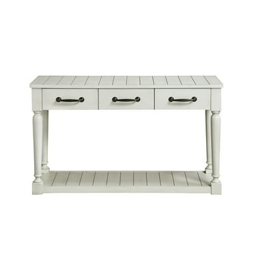 Steve Silver Hemingway White Alabaster Sofa Table