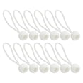 thumbnail image 1 of Canvas White Tarpaulin Camping Fixed Boat Pole Lace Ends Bungee Cord Ball Strapping Rope Tent Accessories Elastic Rope 25PCS, 1 of 8