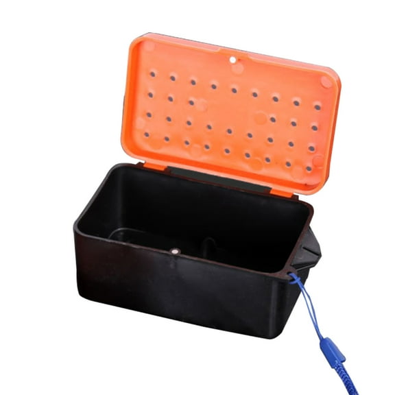 UDIYO Portable Fishing Bait Lure Maggot Earthworm Worm Storage Case Box with Lanyard