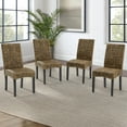 thumbnail image 4 of Crosley Furniture Edgewater Wood/Seagrass Dining Chair in Black/Brown (Set of 4), 4 of 13