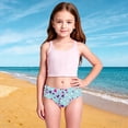 thumbnail image 2 of Shadoumai Girls Swim Shorts High Waisted Bathing Suit Side Drawstring Bottoms Swimsuit Kids Swimming Trunk Swimwear Bikini Board Shorts, 2 of 7