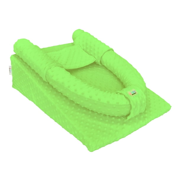 Cojín Antireflujo para bebe Verde Cómodo Colchón Antirreflujo Bebe Ajustable Suave Red Baboon Arruru, Cojín Antirreflujos para Bebé, 100% Poliéster