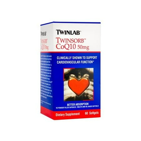 Twinlab 0988568 Twinsorb CoQ10 - 50 mg - 60 Softgels
