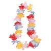 Hawaiian Luau Party Hula Girl 2in Petal Fabric Flower 36" Leis, 24 Pack