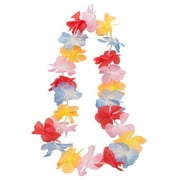 Hawaiian Luau Party Hula Girl 2in Petal Fabric Flower 36" Leis, 24 Pack