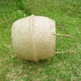thumbnail image 3 of Foldable Natural Seaweed Woven Storage Pot Garden Flower Vase Hanging Basket, 3 of 9