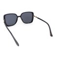thumbnail image 4 of Womens Classic Chic Understated 90s Designer Fashion Butterfly Sunglasses Black Gold - Black, 4 of 4