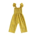thumbnail image 1 of Qmyliery Baby Romper, Kids Floral Print Square Neck Fly Sleeve Jumpsuit Casual Wear for Spring Summer, 1 of 8