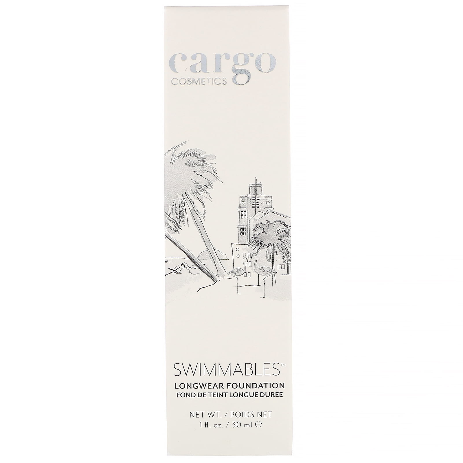 Cargo Cosmetics Swimmables Longwear Foundation, Light Beige, 1 Fl Oz