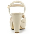 thumbnail image 3 of BLISSFUL STEP Sandales Slingback à Plateforme à Talon Épais à Bride pour Femmes, 3 of 6