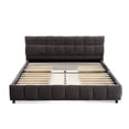 thumbnail image 5 of Miniyam Queen Size Bed with Chenille Upholstery, Storage Drawers for Adult, Dark Gray, 5 of 7