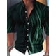 thumbnail image 1 of Camisa larga con cuello alto y botones con estampado de trébol de verano para hombre, ropa cómoda de diseñador para fiesta callejera a la moda para hombre, 1 of 6