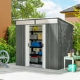 thumbnail image 2 of Outsunny 6.5'x4' Lockable Outdoor Storage Shed w/ Foundation Sliding Doors, 2 of 10