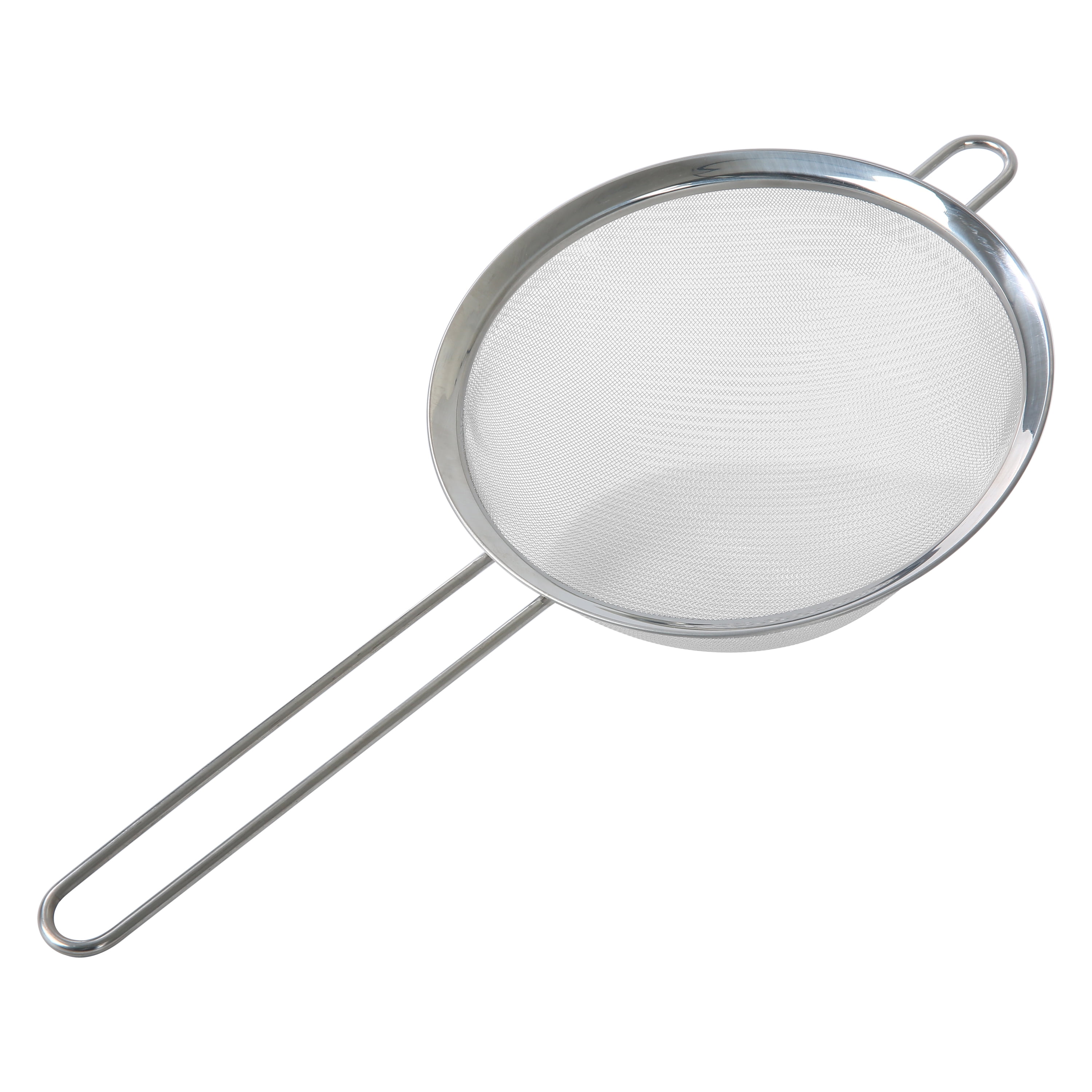 Mainstays 3-Pack Stainless Steel Fine Mesh Strainers, 4 in, 6 in, 8 in, Silver