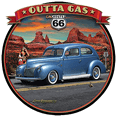 thumbnail image 3 of Buy Cool Shirts Outta Gas on Rt Route 66 Cotton T-shirt, 5XL Charcoal Gray, 3 of 3