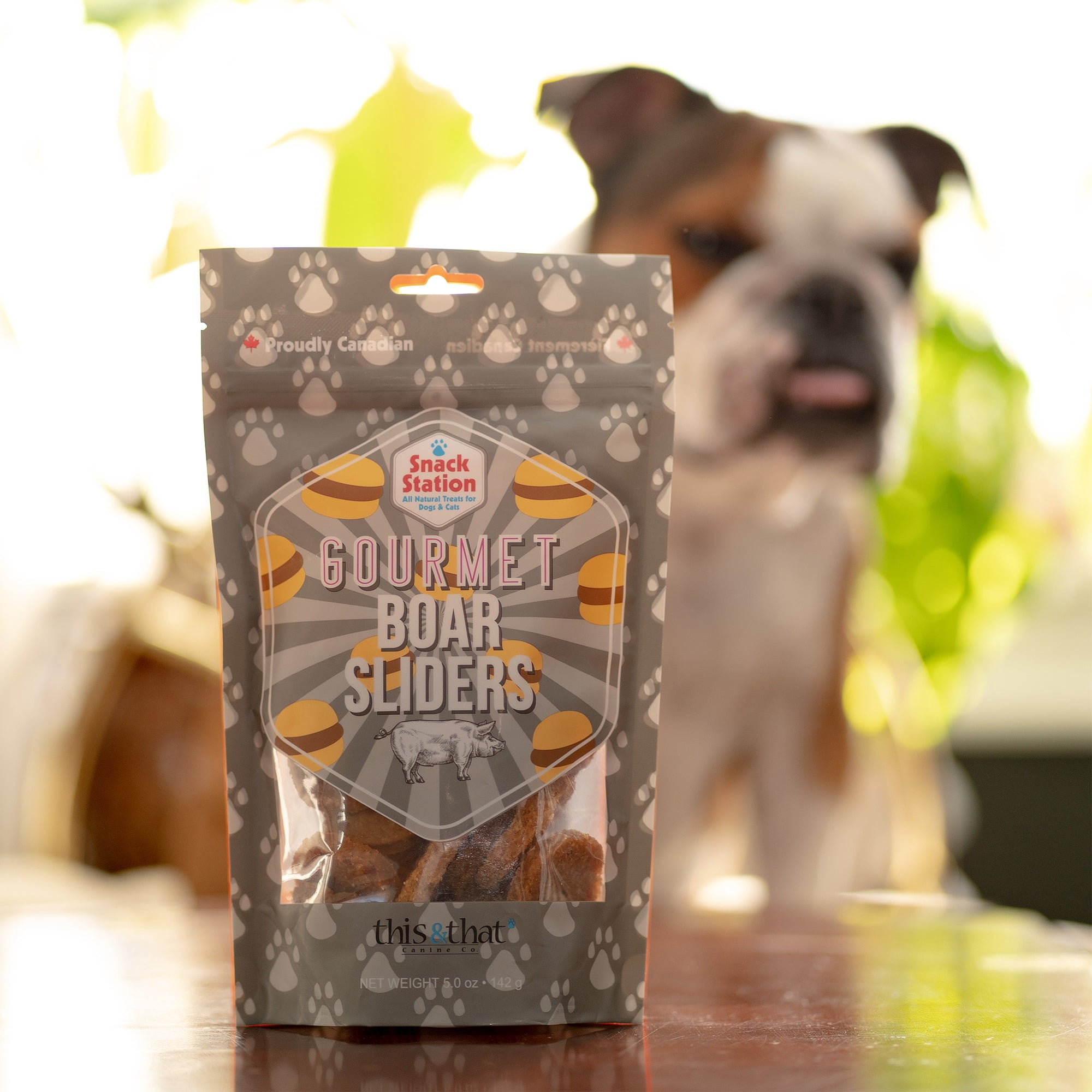 Snack Station: Gourmet Boar Sliders - 5 oz - Dehydrated Treats For Dogs & Cats, 2 Ingredients, Rewards & Training For Pets, This & That Canine Co