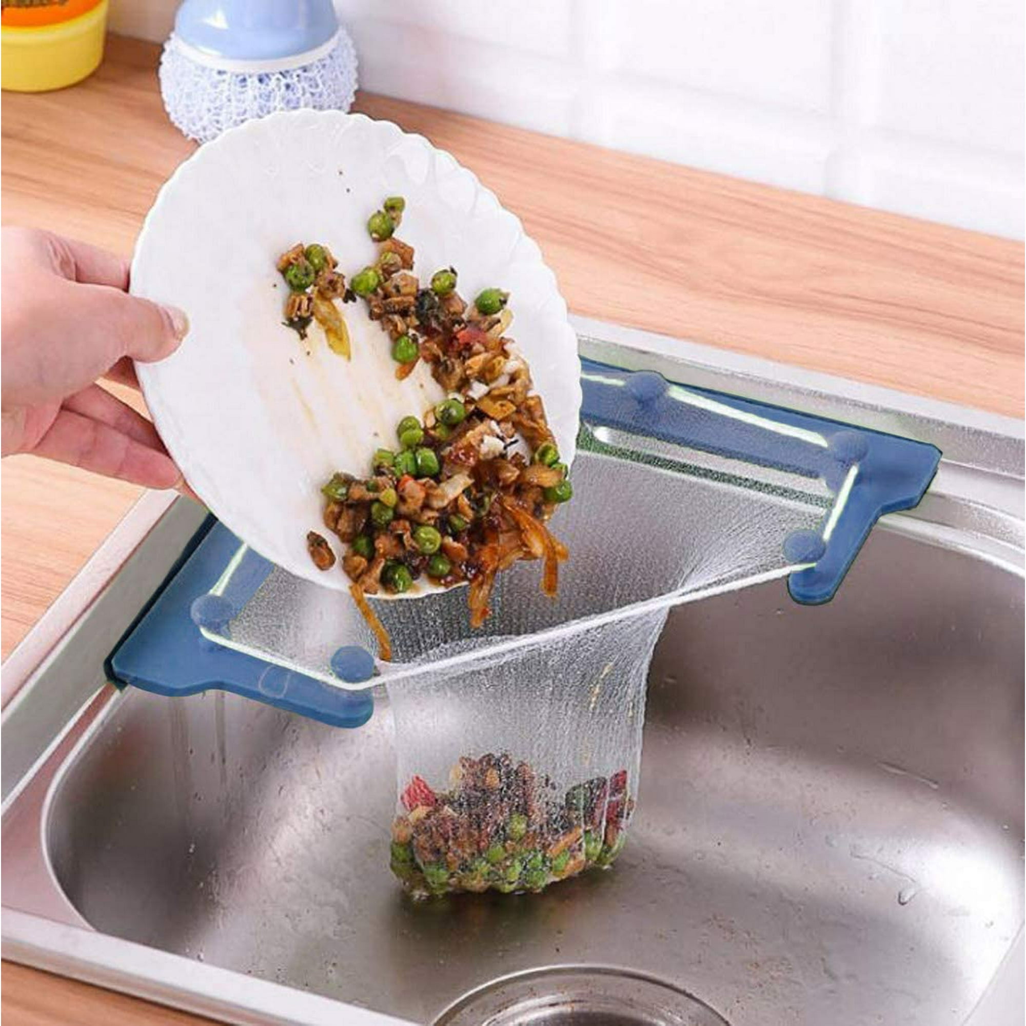 Triangle Tri Holder Filter Sink Strainer Bag sink net Biodegradable PLA Material Eco Friendly Mesh Bag for Sink Drain Triangular Mesh Hanging Net Bag For Sink Walmart