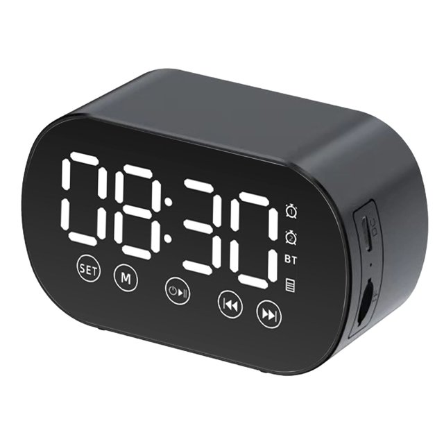 LED Digital Alarm Clock Wireless Bluetooth Speaker With FM Radio Portable Alarm Clock With Loud Alarm For Bedroom Desk Bedside Home Decor For Kids