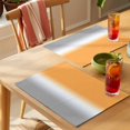 thumbnail image 4 of Orange and Grey Ombre Placemats Set of 4 Gradient Gradual Color Place Mats Table Mats Kitchen Dining Home Outdoor Party Table Decoration, 4 of 9