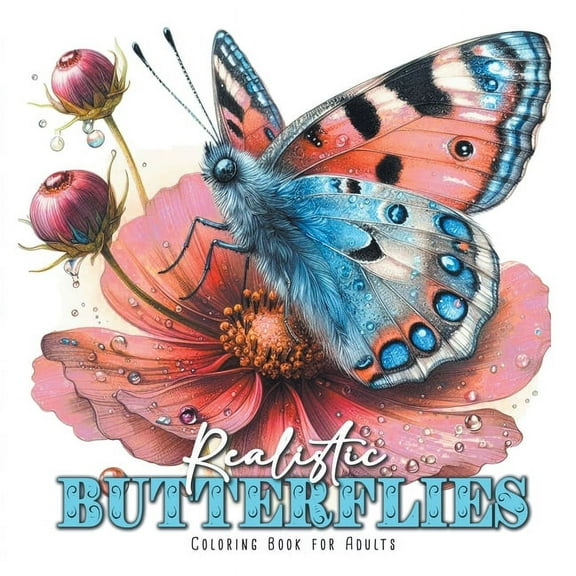 Mandala Butterflies Coloring Book for Adults: realistic Butterflies Coloring Book for AdultsButterflies Coloring Book Flowers (Paperback)