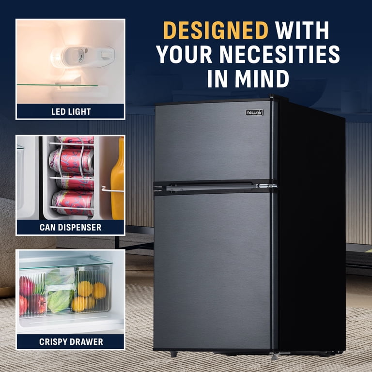 新品　ミニ冷蔵庫　Mini refrigerator グレー NewAir, Compact Mini Refrigerator, 3.1 Cu Ft, Gray - Walmart.com
